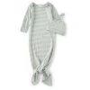 Cheapest 🧨 Starting Out Baby Newborn-6 Months Long-Sleeves Stripe Ribbed Knotted Gown Blue 😀 -Starting Out Shop unnamed file 103