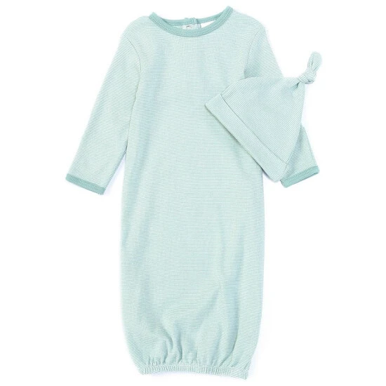 Flash Sale 😍 Starting Out Baby Newborn-6 Months Long Sleeve Stripe Gown & Knot Hat 2-Piece Set Navy 🔥 3 Flash Sale 😍 Starting Out Baby Newborn-6 Months Long Sleeve Stripe Gown & Knot Hat 2-Piece Set Navy 🔥