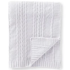 Coupon ✔️ Starting Out Baby Cable Knit Blanket White 🔔