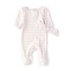 Best deal 🎁 Starting Out Baby 👧 Girls Preemie-6 Months Long-Sleeve Stripe Footed Coverall Light Pink ❤️