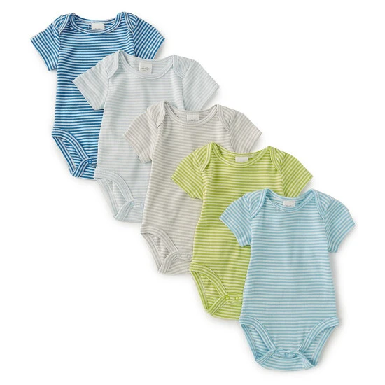 Flash Sale ๐ Starting Out Baby Newborn-9 Months Short Sleeve Multi-Color Micro Stripe 5-Pack Bodysuit Pastel Multi ๐คฉ 4 Flash Sale ๐ Starting Out Baby Newborn-9 Months Short Sleeve Multi-Color Micro Stripe 5-Pack Bodysuit Pastel Multi ๐คฉ - Image 2
