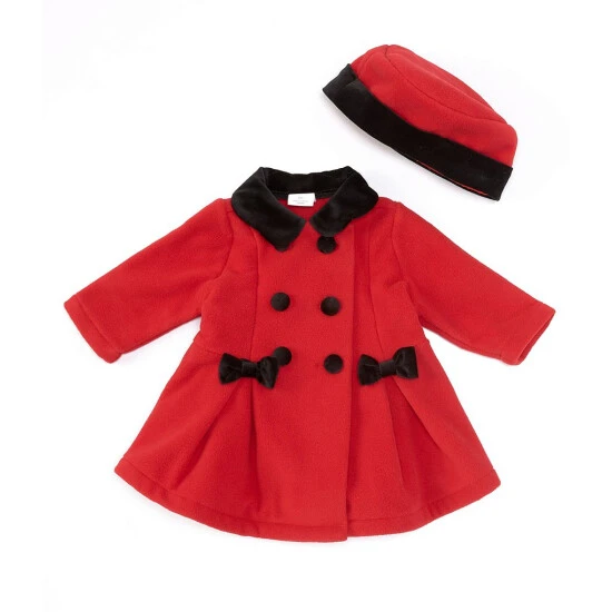 Discount ๐ Starting Out Baby ๐ง Girls 3-24 Months Bow Front Double Breasted ๐งฅ Coat & Hat Set Red ๐งจ 3 Discount ๐ Starting Out Baby ๐ง Girls 3-24 Months Bow Front Double Breasted ๐งฅ Coat & Hat Set Red ๐งจ