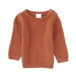 Hot Sale 💯 Starting Out Baby Boys 3-24 Months Button Neck Pullover Orange 🎁 -Starting Out Shop unnamed file 151