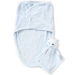 Promo 🔥 Starting Out Baby Fleece Swaddle & Blanket Buddy Set Ivory 🔔
