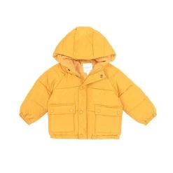 Budget 🎁 Starting Out Baby Boys 12-24 Months Quilted Hooded Puffer 🧥 Coat Yellow 🎉