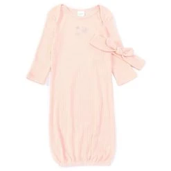Best Pirce ✔️ Starting Out Baby Girl Newborn-6 Months Rib Knit Gown Pink 🎉