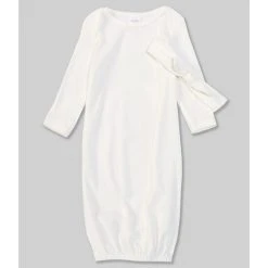 Hot Sale 🔔 Starting Out Baby 👧 Girls Newborn-6 Months Floral Embroidered Gown White 🧨