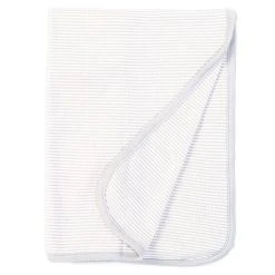 Cheap 🔔 Starting Out Stripe Knit Baby Blanket Gray 🔔