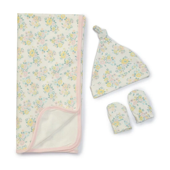 Cheapest π€© Starting Out Baby π§ Girls Floral Knotted Beanie, Mittens & Blanket Set Pink π 3 Cheapest π€© Starting Out Baby π§ Girls Floral Knotted Beanie, Mittens & Blanket Set Pink π