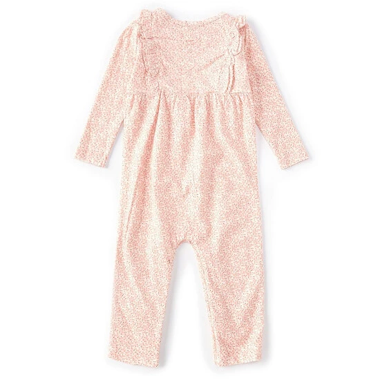 New π― Starting Out Baby π§ Girls 12-24 Months Floral Print Long Sleeve Ruffle Coverall Pink π 4 New π― Starting Out Baby π§ Girls 12-24 Months Floral Print Long Sleeve Ruffle Coverall Pink π - Image 2