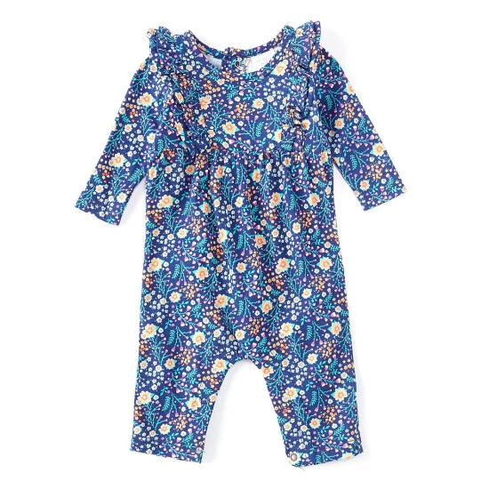 Top 10 🌟 Starting Out Baby 👧 Girls Newborn-24 Months Printed Ruffle Long Sleeve Coverall Navy 👏 3 Top 10 🌟 Starting Out Baby 👧 Girls Newborn-24 Months Printed Ruffle Long Sleeve Coverall Navy 👏