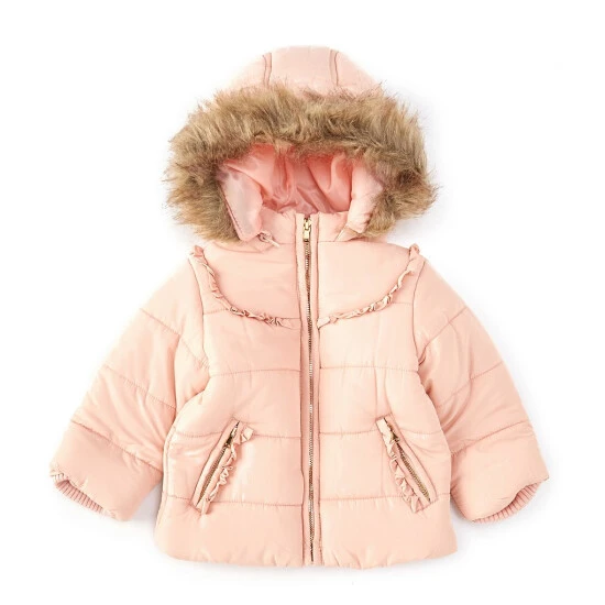 Top 10 🤩 Starting Out Baby 👧 Girls 3-24 Months Removable Faux Fur Hood Quilted Puffer 🧥 Coat Pink 🔔 5 Top 10 🤩 Starting Out Baby 👧 Girls 3-24 Months Removable Faux Fur Hood Quilted Puffer 🧥 Coat Pink 🔔 - Image 3