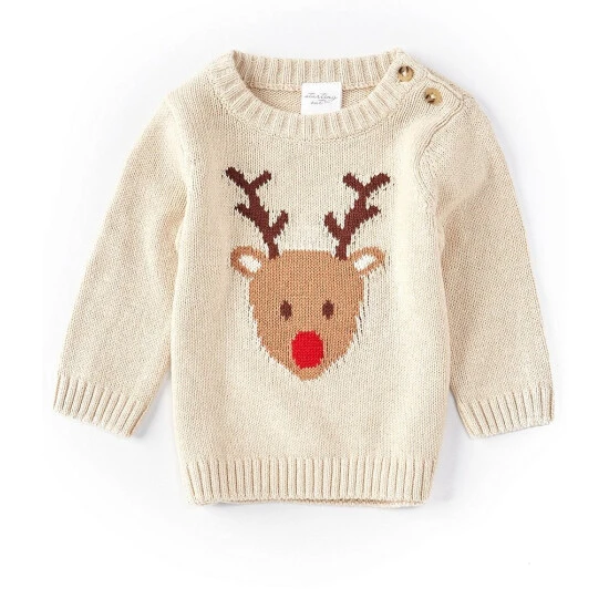 Brand new 🧨 Starting Out Baby Boys 3-24 Months Reindeer Pullover Ivory 🔥 3 Brand new 🧨 Starting Out Baby Boys 3-24 Months Reindeer Pullover Ivory 🔥