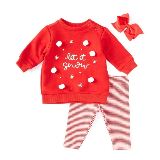 Best Pirce ๐งจ Starting Out Baby ๐ง Girls Newborn-24 Months Let It Snow Long Sleeve Top & Leggings Set Red ๐ 3 Best Pirce ๐งจ Starting Out Baby ๐ง Girls Newborn-24 Months Let It Snow Long Sleeve Top & Leggings Set Red ๐