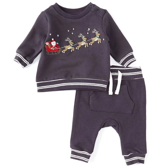 Coupon ⭐ Starting Out Baby Boy Newborn-24 Months Santa Sleigh Long Sleeve Top & Jogger Pants Set Black 😍 3 Coupon ⭐ Starting Out Baby Boy Newborn-24 Months Santa Sleigh Long Sleeve Top & Jogger Pants Set Black 😍