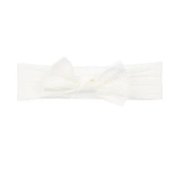 Deals ✨ Starting Out Baby 👧 Girls Cable-Knot Bow Headwrap Ivory 🎉