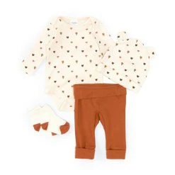 Outlet 🌟 Starting Out Baby Boys Newborn-9 Months Woodland Printed Bodysuit & Pants Two Piece Set Brown ✨
