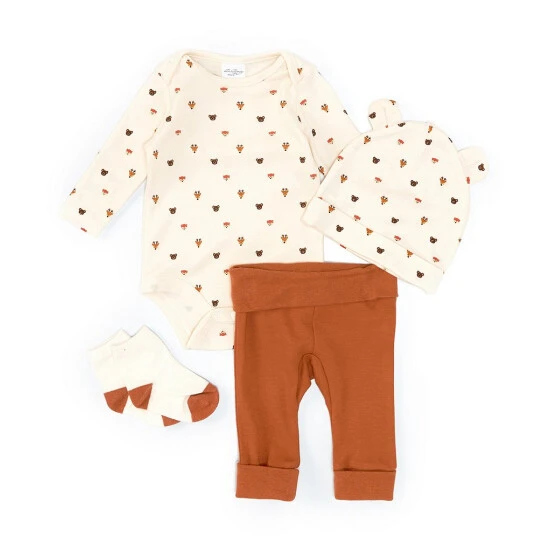 Outlet 🌟 Starting Out Baby Boys Newborn-9 Months Woodland Printed Bodysuit & Pants Two Piece Set Brown ✨ 3 Outlet 🌟 Starting Out Baby Boys Newborn-9 Months Woodland Printed Bodysuit & Pants Two Piece Set Brown ✨