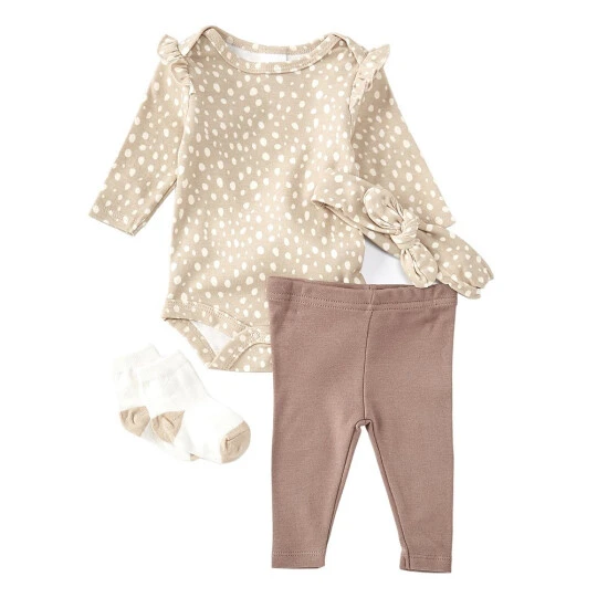 Discount ๐ Starting Out Baby ๐ง Girls Newborn-9 Months Dot Print Ruffled Bodysuit & Pants Two-Piece Set Tan ๐ฏ 3 Discount ๐ Starting Out Baby ๐ง Girls Newborn-9 Months Dot Print Ruffled Bodysuit & Pants Two-Piece Set Tan ๐ฏ