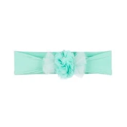 Promo ✨ Starting Out Baby 👧 Girls Pearl Chiffon-Flower Headwrap Mint 🌟