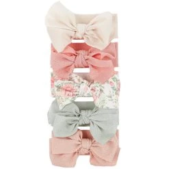 Coupon 🔔 Starting Out Baby 👧 Girls Floral Print & Solid 5-Pack Assorted Bow Headbands Multi 😍
