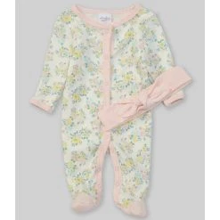 Coupon 💯 Starting Out Baby 👧 Girls Preemie-9 Months Long-Sleeve Floral Footed Coverall Pink 🎁