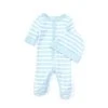 Discount 🎁 Starting Out Baby Boys Preemie-6 Months Long-Sleeve Stripe Footed Coverall Light Blue 🎁 -Starting Out Shop unnamed file 276