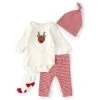 Cheap ⌛ Starting Out Baby Newborn-9 Months Reindeer Long Sleeve Bodysuit & Stripe Pants Set White 👍 -Starting Out Shop unnamed file 286