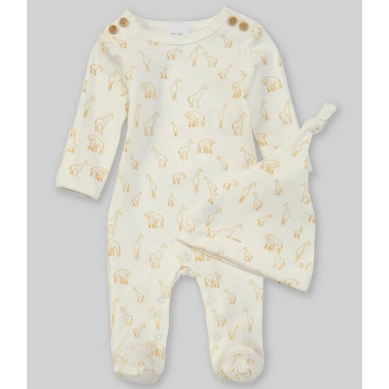 Wholesale 🛒 Starting Out Baby Preemie-6 Months Long-Sleeve Giraffe Footed Coverall & Knotted Hat Set White 🌟 3 Wholesale 🛒 Starting Out Baby Preemie-6 Months Long-Sleeve Giraffe Footed Coverall & Knotted Hat Set White 🌟
