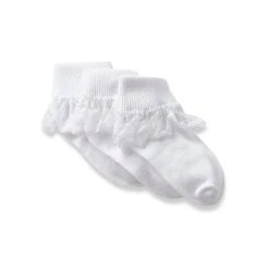 Best deal 🧨 Starting Out 3-Pack Lace Trimmed 🧦 Socks White 👏