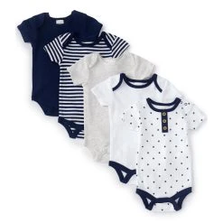 Coupon 👏 Starting Out Baby Newborn-6 Months Star 5-Pack Bodysuits White 🎁