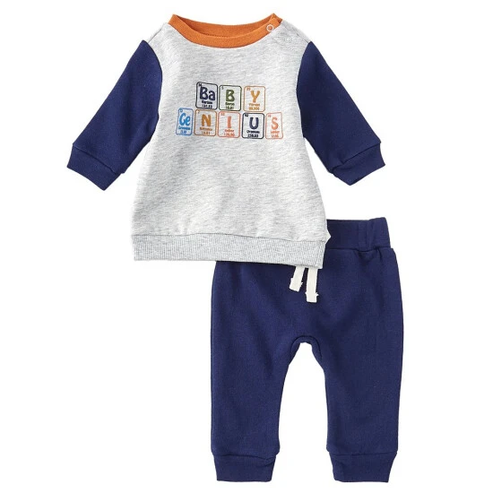 Budget π Starting Out Baby Boys Newborn-9 Months Baby Genius Color Blocked Top & Pants Two Piece Set Navy π 3 Budget π Starting Out Baby Boys Newborn-9 Months Baby Genius Color Blocked Top & Pants Two Piece Set Navy π