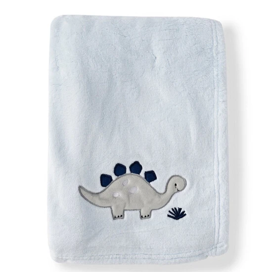 Brand new 💯 Starting Out Solid Blue Baby Dinosaur Blanket Light Blue 👍 3 Brand new 💯 Starting Out Solid Blue Baby Dinosaur Blanket Light Blue 👍