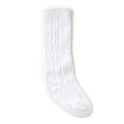 Coupon ⭐ Starting Out Cable Knee-High 🧦 Socks White ⌛