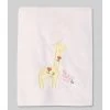 Deals ✔️ Starting Out Pink Floral Giraffe Blanket Light Pink 👍