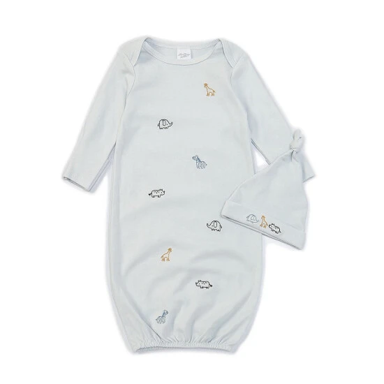 Buy 🎁 Starting Out Baby Boys Newborn-6 Months Long-Sleeve Animal Gown & Knotted Hat Set Grey 🌟 3 Buy 🎁 Starting Out Baby Boys Newborn-6 Months Long-Sleeve Animal Gown & Knotted Hat Set Grey 🌟