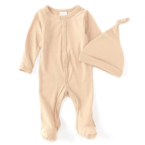 Wholesale ❤️ Starting Out Baby Newborn-9 Months Footed Coverall & Knot Hat Set Green 👏 6 Wholesale ❤️ Starting Out Baby Newborn-9 Months Footed Coverall & Knot Hat Set Green 👏 - Image 4