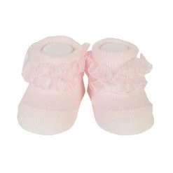 Coupon 🛒 Starting Out Baby 👧 Girls Ruffle-Trim Turn Cuff Booties Pink 🧨