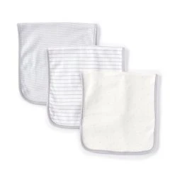 Flash Sale 🛒 Starting Out Baby Stars 3-Pack Burp Cloths Grey ⌛