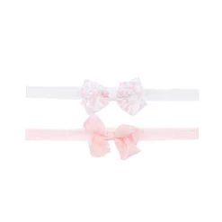 Hot Sale 😉 Starting Out Baby 👧 Girls Leopard/Solid 2-Pack Bow Headbands Leopard/light Pink ✨