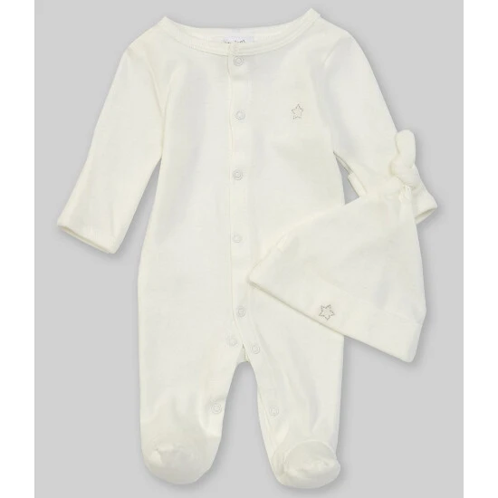 Hot Sale ๐ฅ Starting Out Baby Preemie-9 Months Long-Sleeve Star Footed Coverall & Knotted Hat Set White ๐ 3 Hot Sale ๐ฅ Starting Out Baby Preemie-9 Months Long-Sleeve Star Footed Coverall & Knotted Hat Set White ๐