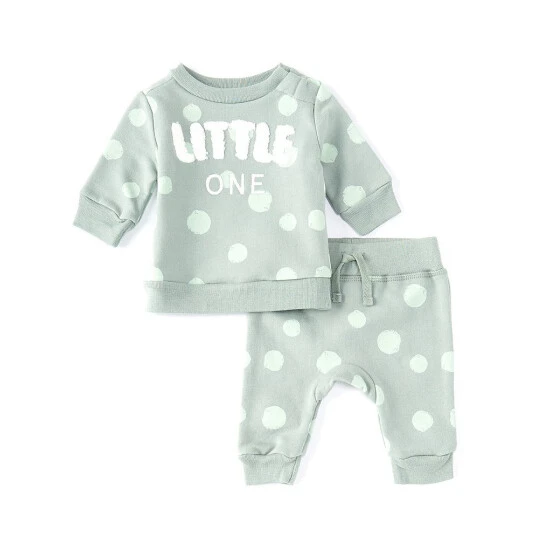 Flash Sale 🎉 Starting Out Baby 👧 Girls Newborn-24 Months Dot Print Little One Top & Pull On Pants 2-Piece Set Green ⭐ 3 Flash Sale 🎉 Starting Out Baby 👧 Girls Newborn-24 Months Dot Print Little One Top & Pull On Pants 2-Piece Set Green ⭐