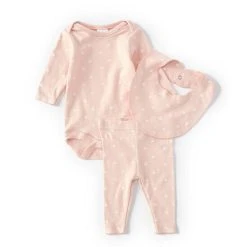 Cheap 😉 Starting Out Baby 👧 Girls Newborn-9 Months Long-Sleeve Swan Print Bodysuit & Legging Set Pink ✨