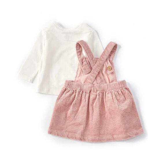 Brand new 🛒 Starting Out Baby 👧 Girls 3-24 Months Long Sleeve Tee Pinafore Jumper 2-Piece Set Pink 😀 4 Brand new 🛒 Starting Out Baby 👧 Girls 3-24 Months Long Sleeve Tee Pinafore Jumper 2-Piece Set Pink 😀 - Image 2