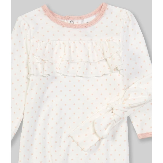 Best Sale ⌛ Starting Out Baby 👧 Girls Newborn-6 Months Polka-Dot Ruffle Gown White ❤️ 5 Best Sale ⌛ Starting Out Baby 👧 Girls Newborn-6 Months Polka-Dot Ruffle Gown White ❤️ - Image 3