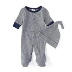 Cheap 🤩 Starting Out Baby Preemie-9 Months Green Stripe Footed Coverall Navy 😀